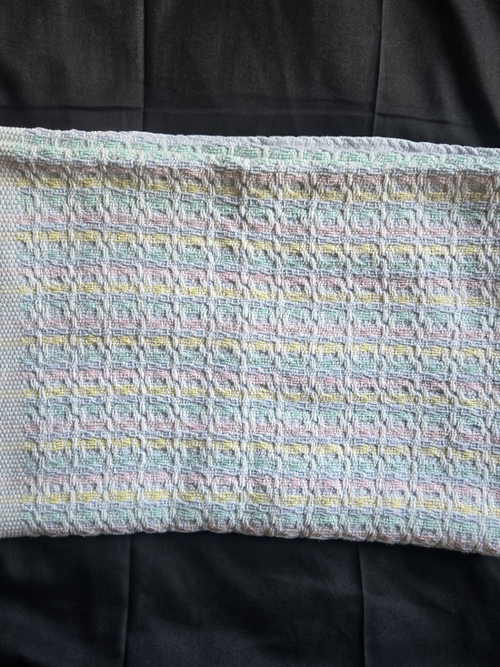 baby blanket Other - 90s Vintage Beacon Pastel Waffle Knit Baby Blanket WPL 1675 100% COTTON 52X37